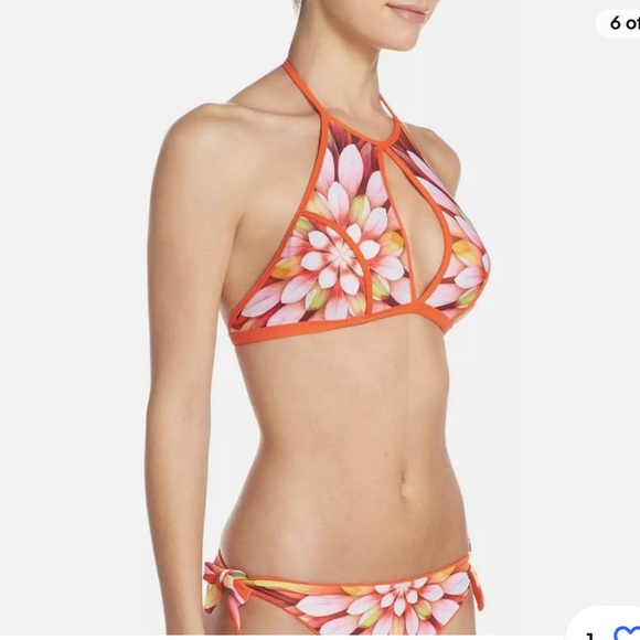 Robin Piccone 'Arianna' Reversible High Neck Bikini Top size X small - Picture 2 of 15